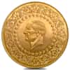 Turkey Gold 100 Kurush Ataturk AU/BU (1942-2010, Random Year)