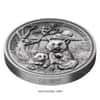 2017 8 oz Silver Panda Fiji $5 Coin .999 Fine Antiqued High Relief (In Cap,w/Box&COA)