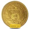 Venezuela 100 Bolivares Gold Coin AGW .9334 oz Cleaned (Random Year, 1886-1889)