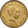 1916 5 Pesos Jose Marti Gold Coin NGC AU 58