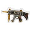 2 oz Dia de los Muertos Gun Shaped&nbsp; Silver .999 Fine Antiqued Finish