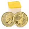 Tube of 25 - 2027 Great Britain 1/10 oz Gold Britannia Coin BU