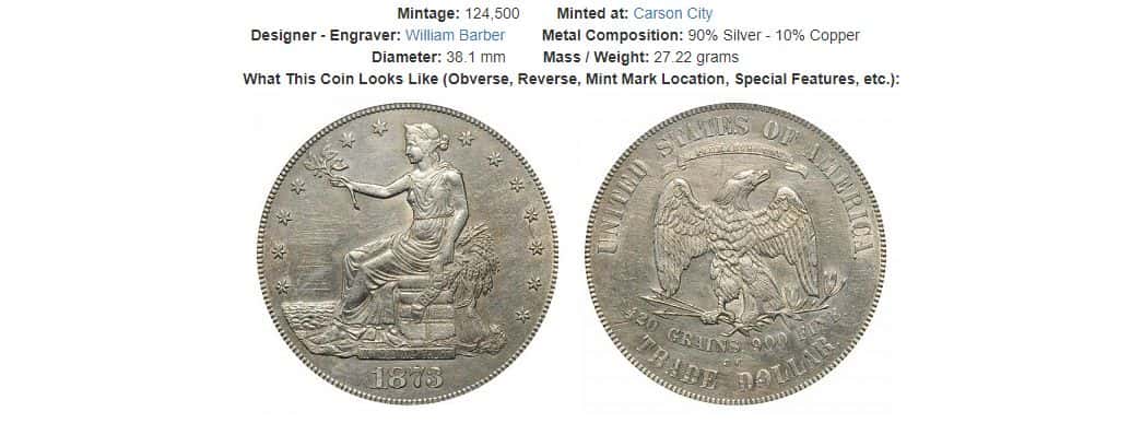1873-CC Trade Dollar