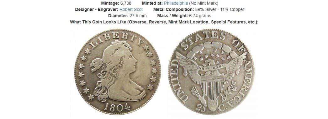 1804 Draped Bust Quarter