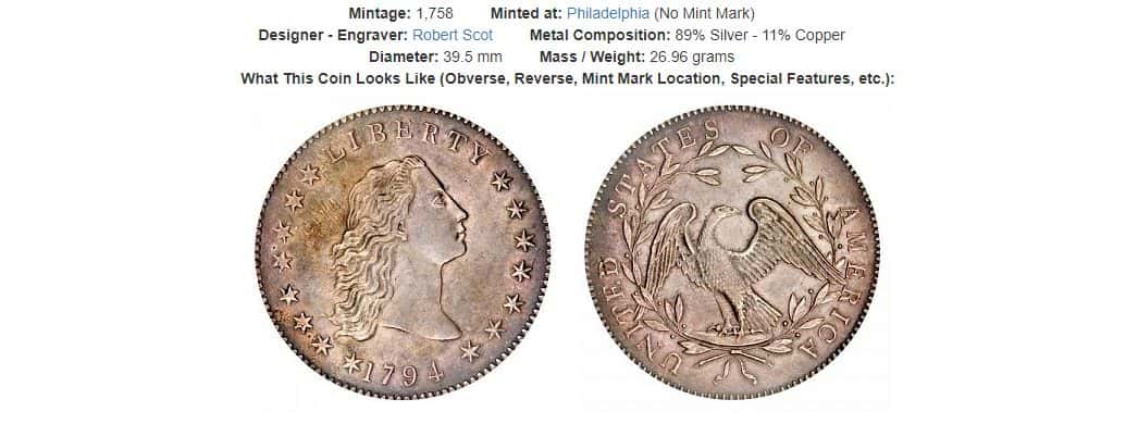 1794 Flowing Hair Dollar