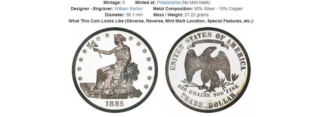 1885 Trade Dollar