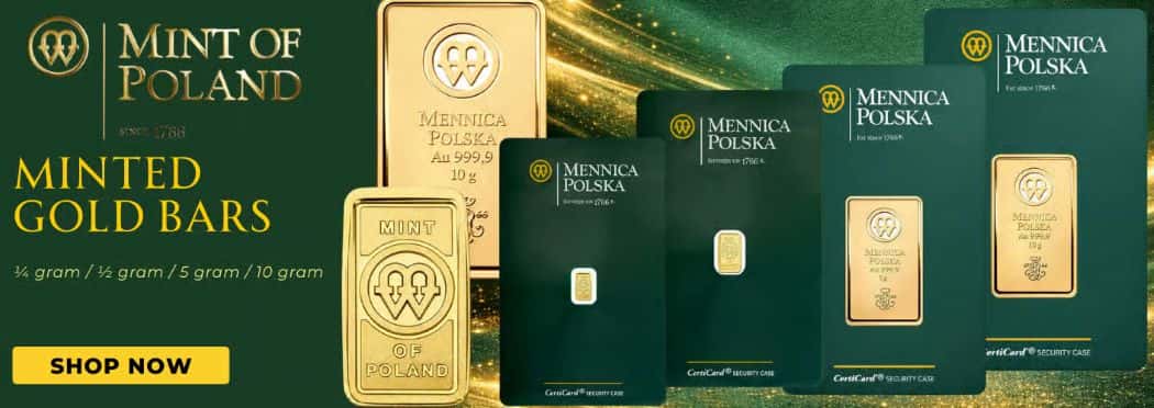 Mint of Poland Gold Gram Bars .9999 fine