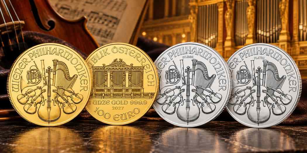 2027 Austrian Philharmonic Coins: Three Metals, One Design