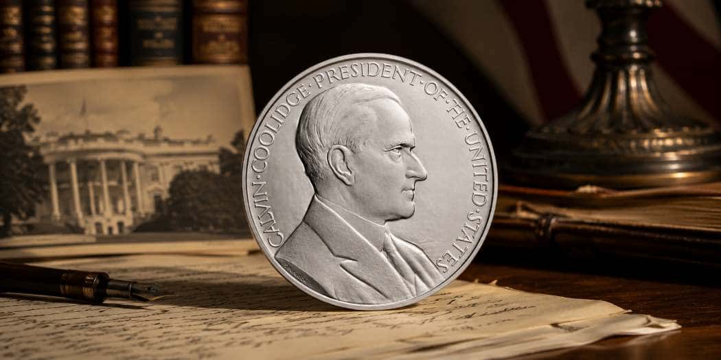Calvin Coolidge Presidential Silver Medal Revisits a 1920s Design