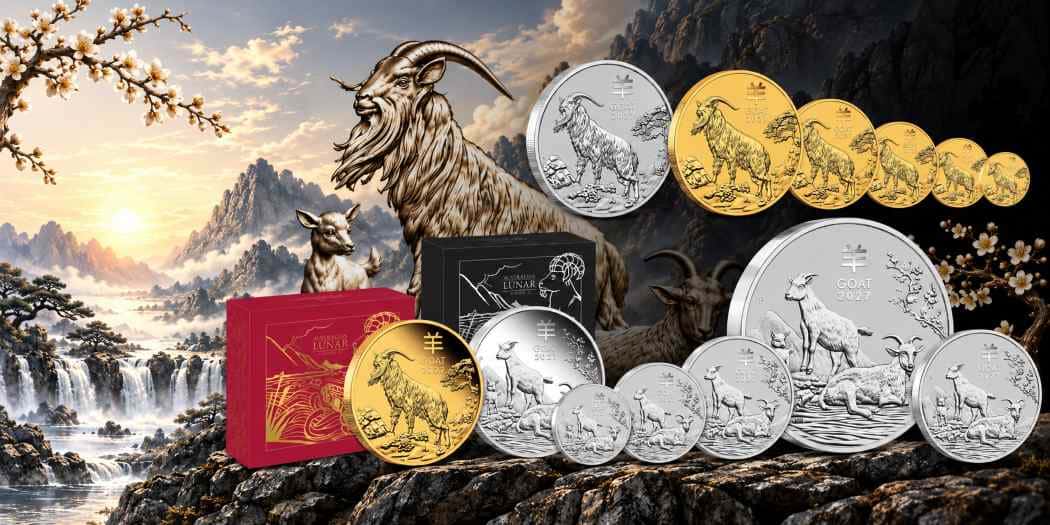 Perth Mint Releases 2027 Lunar Year of the Goat Coins