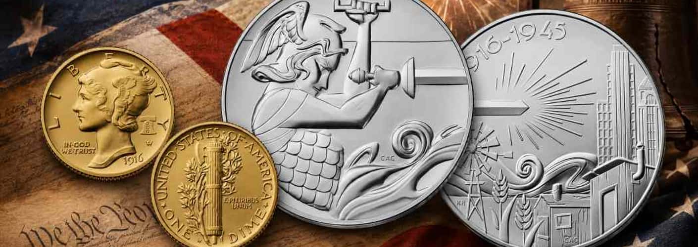 Best of the Mint Debut: 1916 Mercury Dime Gold & Silver Set