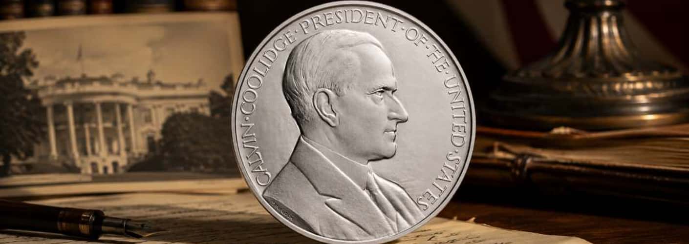Calvin Coolidge Presidential Silver Medal Revisits a 1920s Design