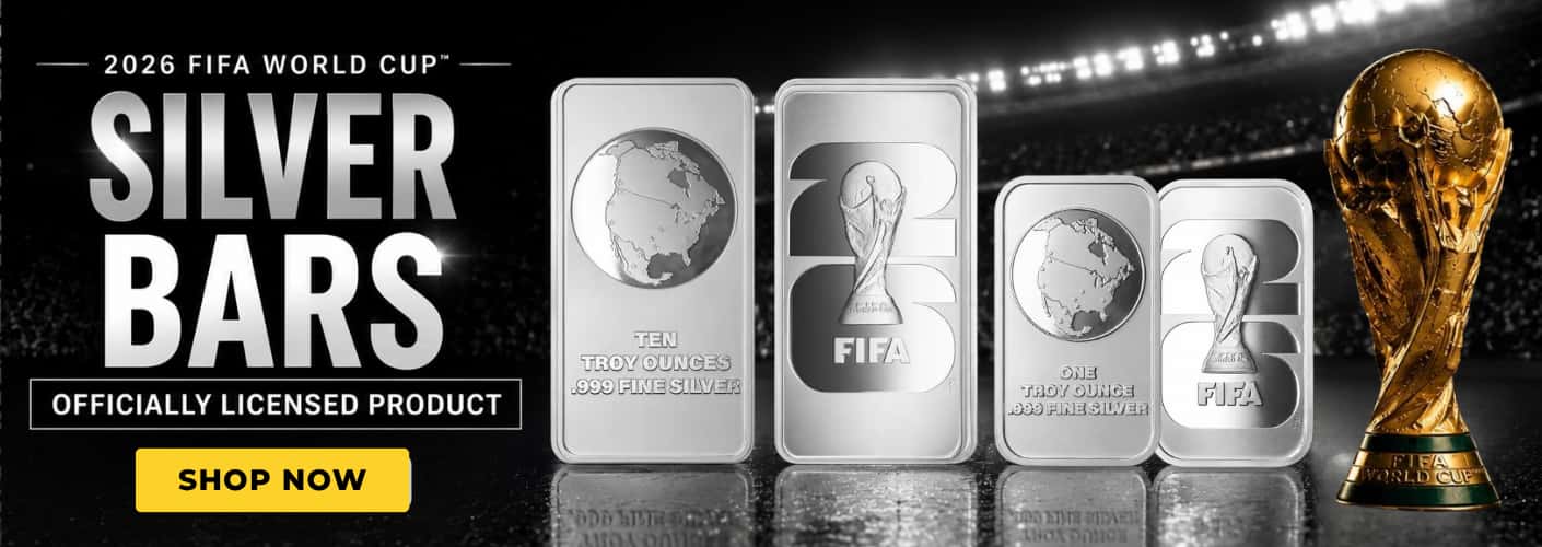 2026 1 oz FIFA World Cup Silver Bars .9999 Fine (in Assay)