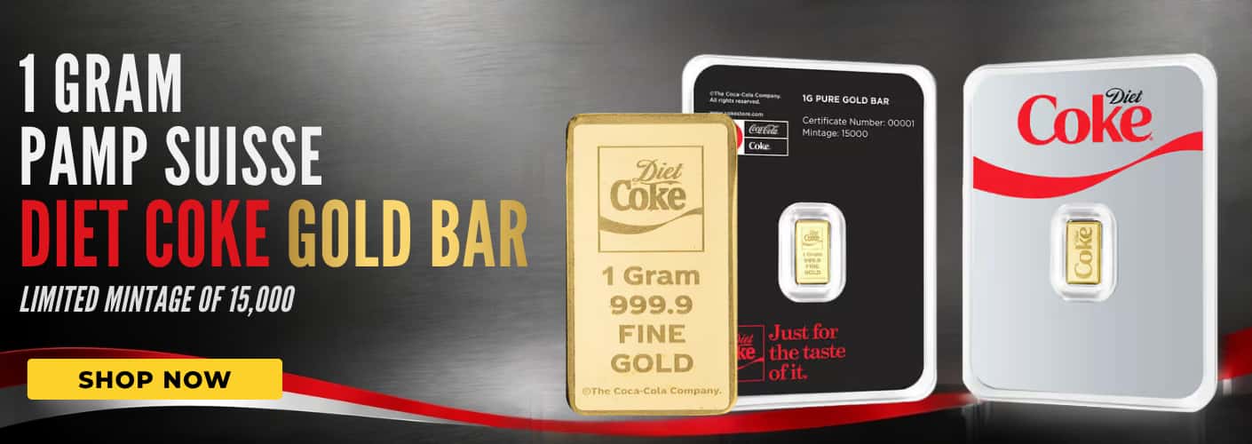 1 Gram PAMP Suisse Diet Coke® Gold Bar .9999 Fine (in TEP)