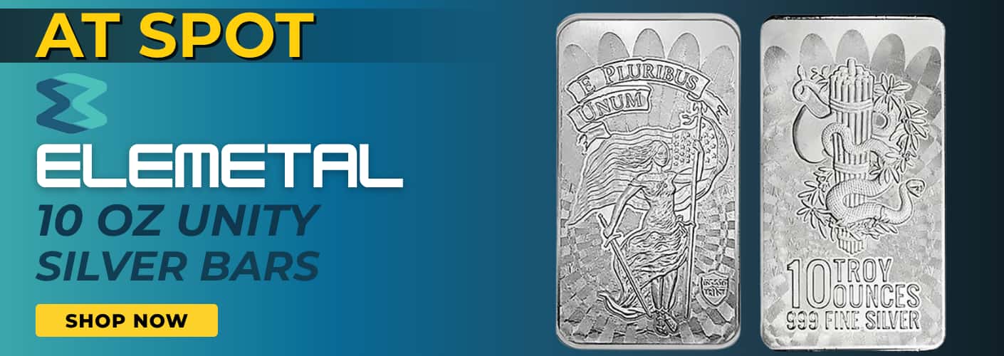 10 oz Unity Silver Bar .999 Fine - Bullion Exchanges