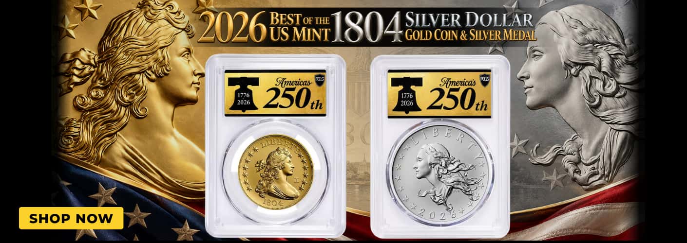 2026 Best of the US Mint 1804 Silver Dollar Gold Coin & Silver Medal