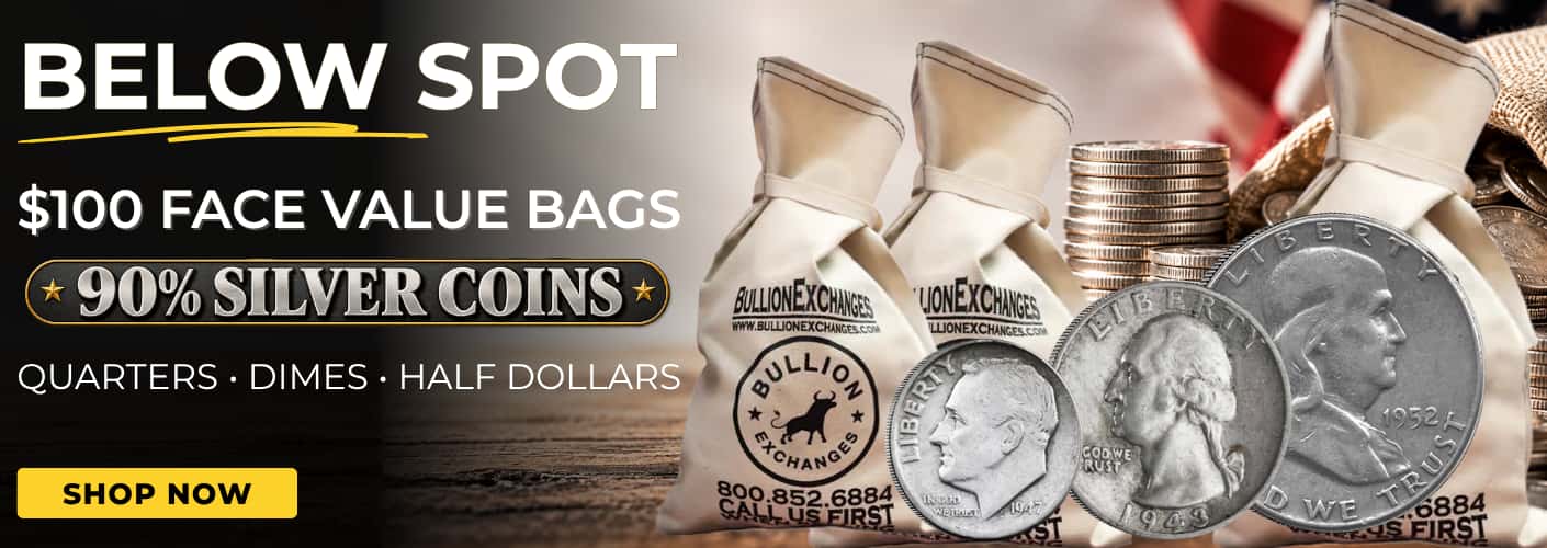 $100 Face Value Bag - 90% Silver Coins Quarters Dimes Half Dollars