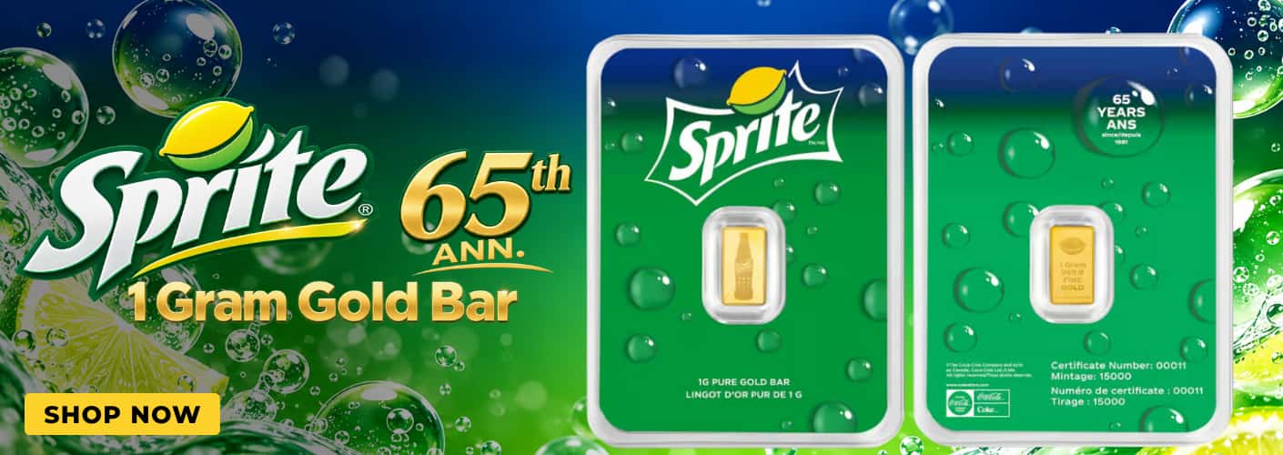 1 Gram Sprite® 65th Ann. Gold Bar .9999 (in TEP)