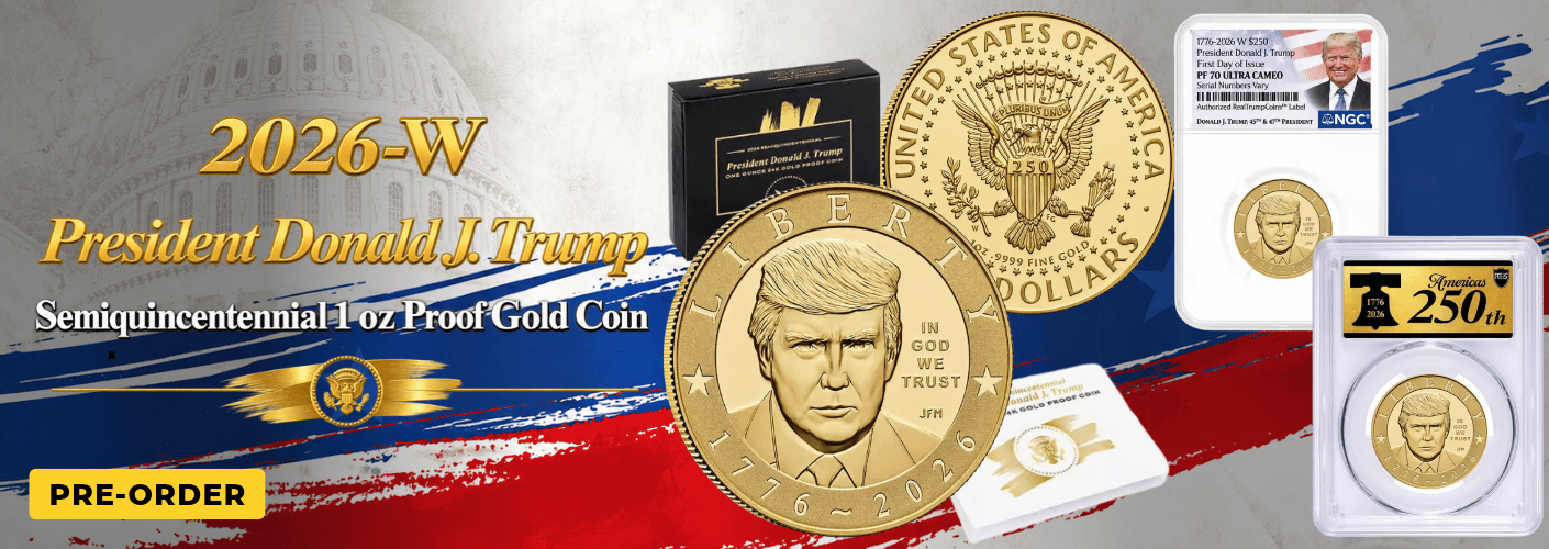 2026-W 1 oz President Donald J. Trump Semiquincentennial Proof Gold Coin