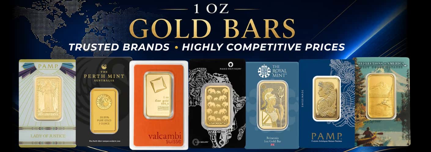 1 oz Gold Bullion Bars .9999 Fine