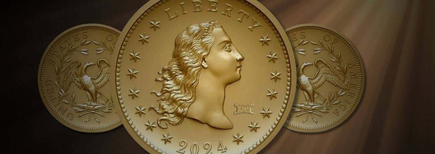 Flowing Hair Gold Coin with Privy Mark