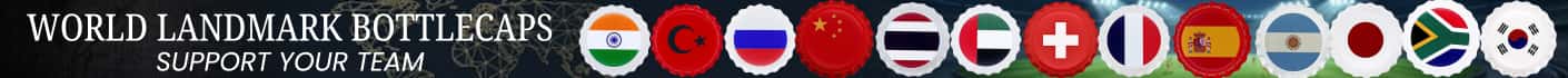 World Landmark Bottle Caps and World Cup