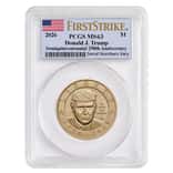 2026 (P) President Donald J. Trump $1 Coin PCGS MS 63 FS (Flag)