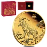 2027 1/10 oz Proof Gold Lunar Goat Coin Australian Perth Mint