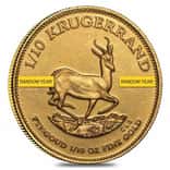 1/10 oz South African Krugerrand Gold Coin (Random Year, Abrasions)