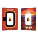 1/100th oz Scottsdale Cowboy Rifleman Gold Bar .9999 Fine (in Certi-Lock)