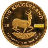 1/10 oz South African Proof Gold Krugerrand Coin Scruffy (Random Year)