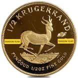 1/2 oz South African Proof Gold Krugerrand Coin Scruffy (Random Year)