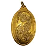 1/2 oz Gold PAMP Suisse Lady Fortuna Oval Bar .9999 Fine