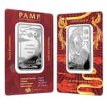 1 oz PAMP Suisse Good Luck Phoenix Silver Bar .9999 Fine (in Assay)