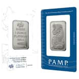 1 oz PAMP Suisse Lady Fortuna Platinum Bar .9995 Fine (in Assay)