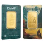 1 oz PAMP Suisse Reflections of Canada Rocky Mountain Cowboy Gold Bar .9999 Fine (in Assay)