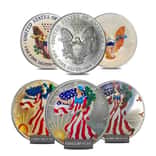 1 oz Silver American Eagle $1 Colorized Coin (Random Year)
