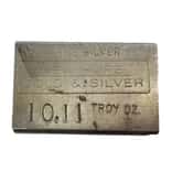 10.11 oz New Hope Gold & Silver Vintage Silver Bar .999+ Fine