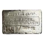 10.17 oz New Hope Gold & Silver Vintage Silver Bar .999+ Fine