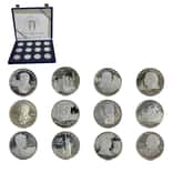 10.1 oz JM Statue Of Liberty Centennial Silver Coin/Medal Set (w/Box & COA)