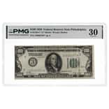 1928 $100 Federal Reserve Note Philadelphia Star Note PMG VF 30