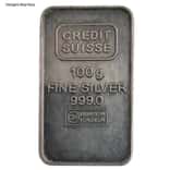 100 Gram Credit Suisse Silver Vintage Bar .999 Fine