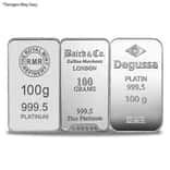 100 Gram Generic Platinum Bar .999+ Fine (Secondary Market)