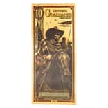 10 Arizona Goldback 1/100 oz 24K Gold Foil Aurum Note