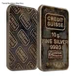 10 gram Credit Suisse Silver Bar .999 Fine (Secondary Market)