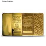 10 oz Johnson Matthey Pressed Vintage Gold Bar .9999 Fine