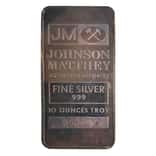 10 oz Johnson Matthey Silver Vintage Bar .999 Fine