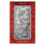 10 oz PAMP Good Luck Yellow Dragon Silver Bar .999 Fine (in Assay)