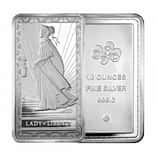 NO SEAL - 10 oz PAMP Lady of Liberty Silver Bar .999 Fine