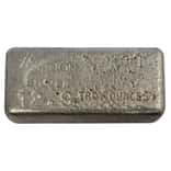 12.9 oz AgNON Vintage Poured Silver Bar .999+ Fine